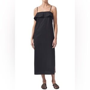 CITIZENS OF HUMANITY 
Sable Flounce Midi Dress - Black